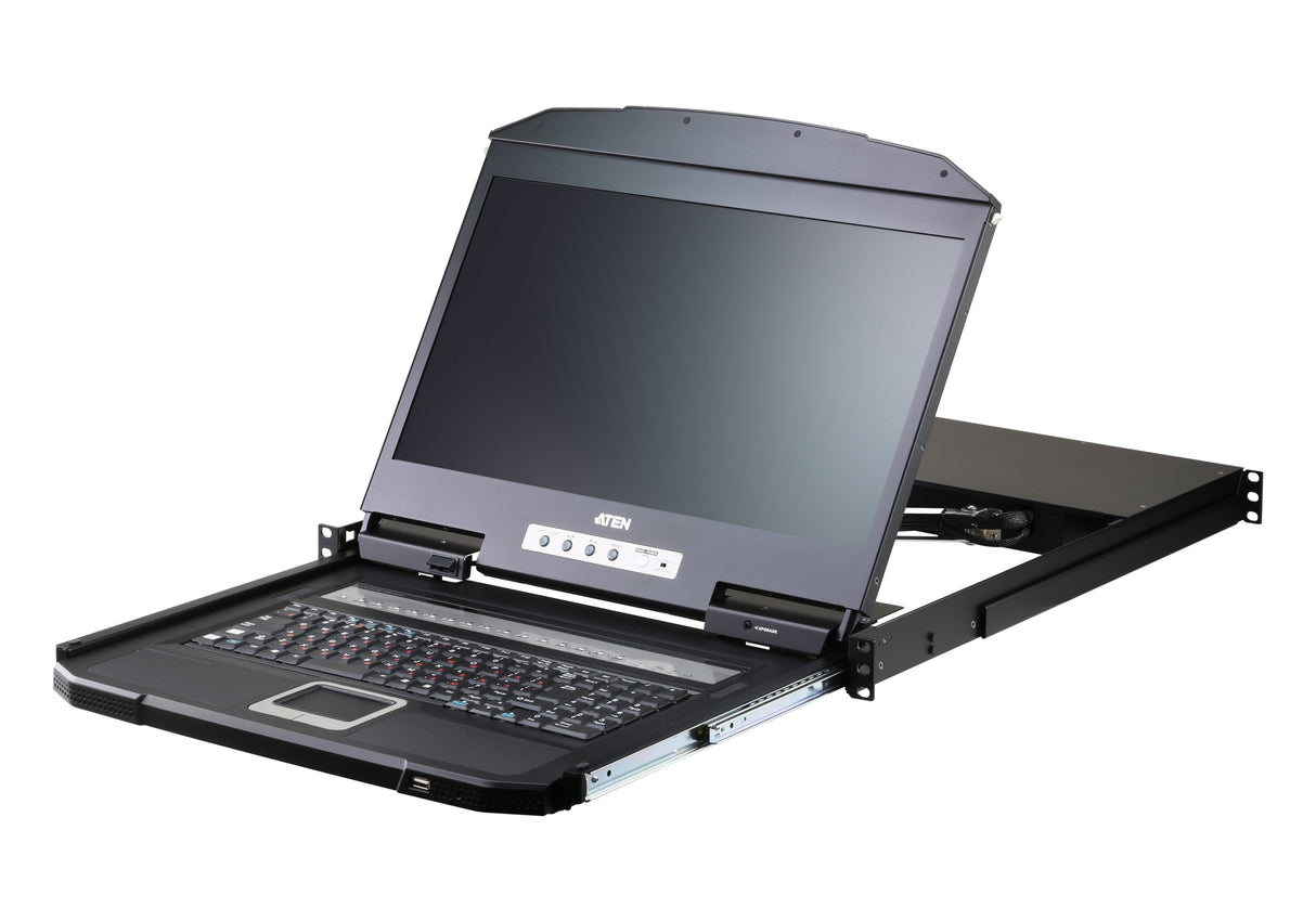 Aten Cl3116nx Kvm-Switch 46.99cm 18.5zoll Tft Vga Ps 2-Usb 16 Port Tastaturlayout Deutsch