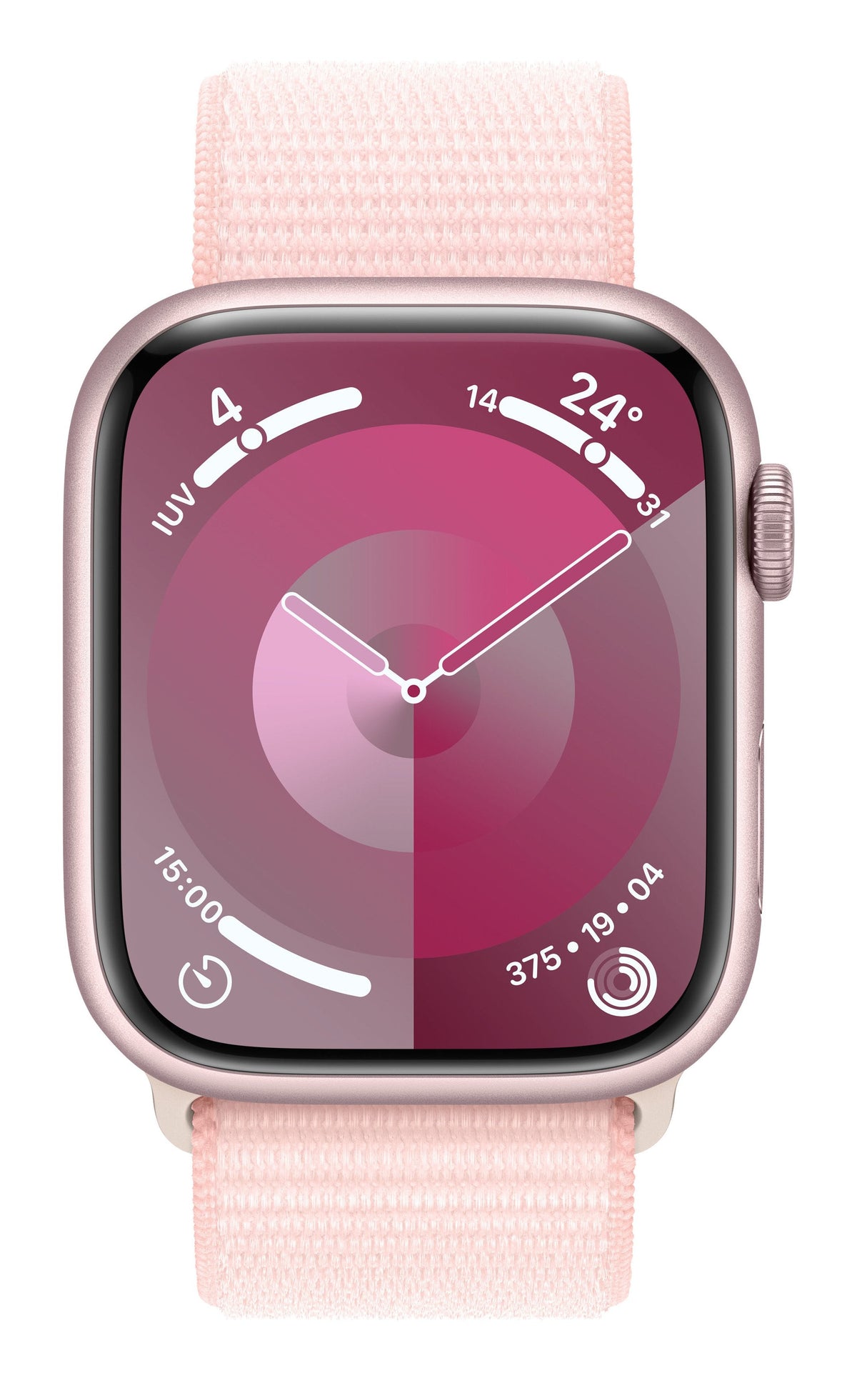 Apple Watch Series 9 Gps 45mm Pink Alu Case, Light Pink Sport Loop Eu Mr9j3