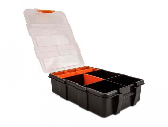 Sortimentsbox Mit 11 Fächern 220 X 155 X 60 Mm Naranja Schwarz