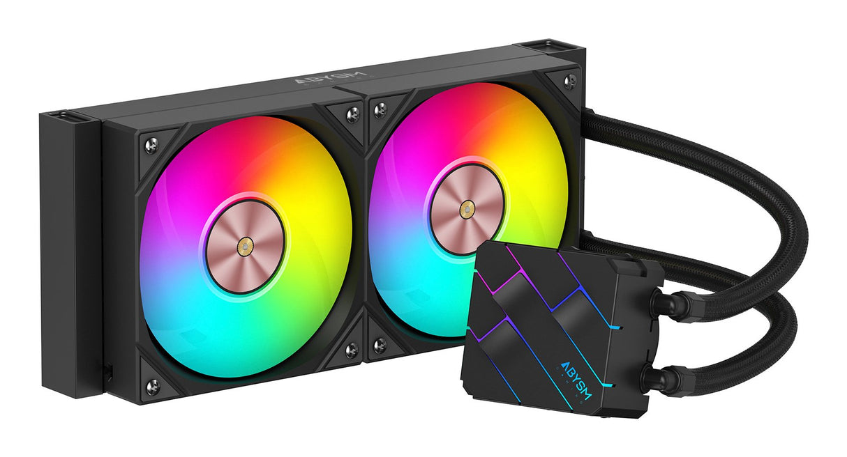Refrigerador Liquido Cpu Abysm Oceanic Tide 240 Argb - 2 Ventiladores De 120mm - Iluminacion Argb - Bomba 2500rpm -
