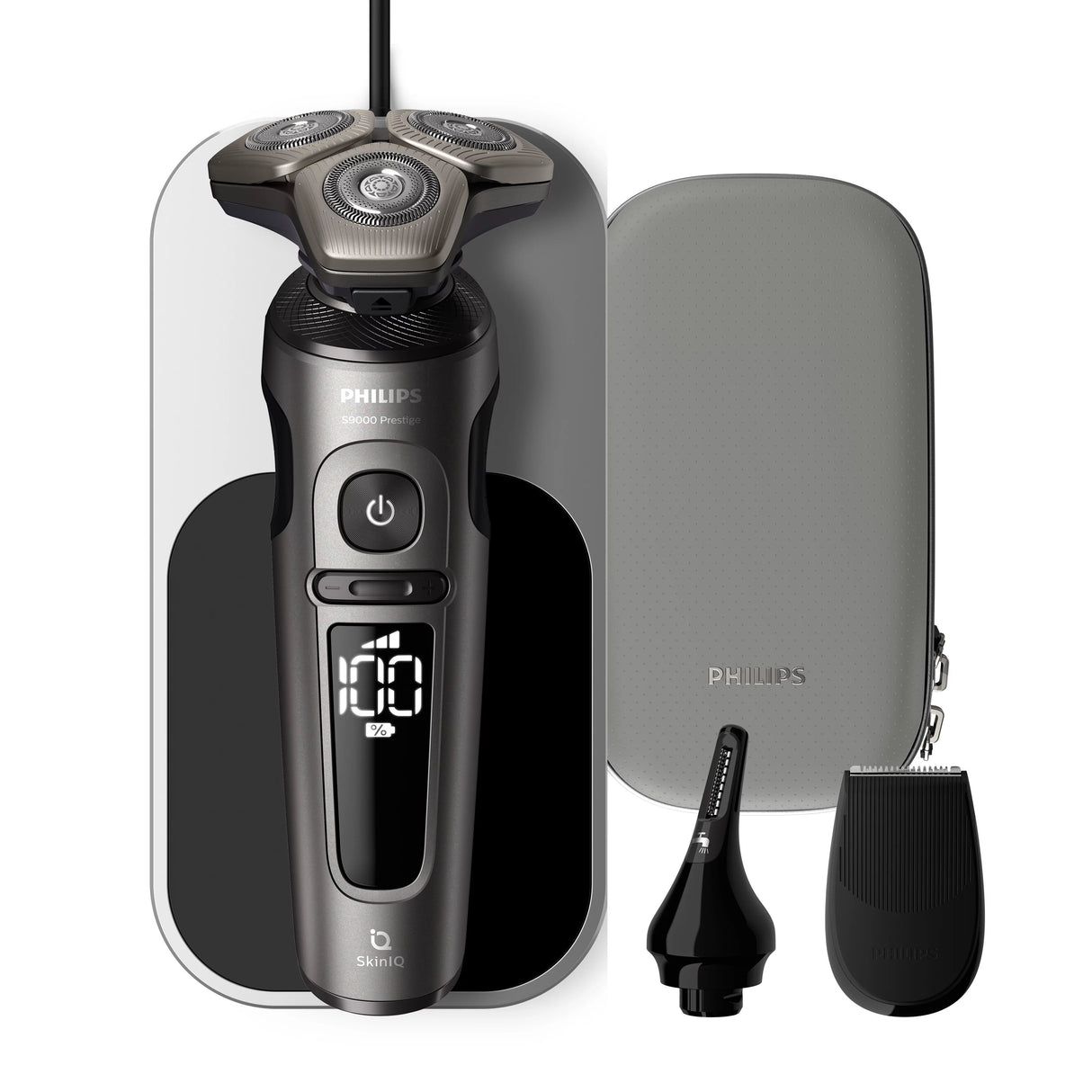 EAN 8720689004343 - Philips SP9872/15 afeitadora Máquina de afeitar de rotación Recortadora Negro, Gris imagen 4