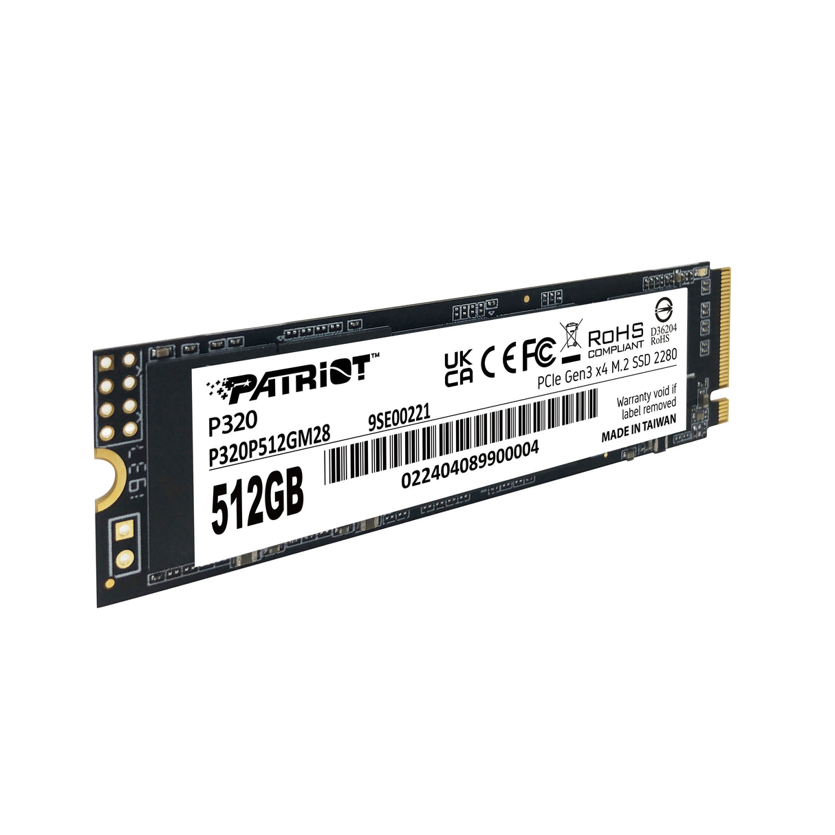 Ssd Patriot Viper P320 M.2 Pci-Ex4 Nvme 512gb 3gb/S