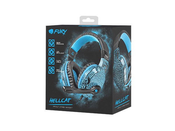 EAN 5901969405965 - FURY Hellcat Auriculares Alámbrico Diadema Juego Negro, Azul imagen 4