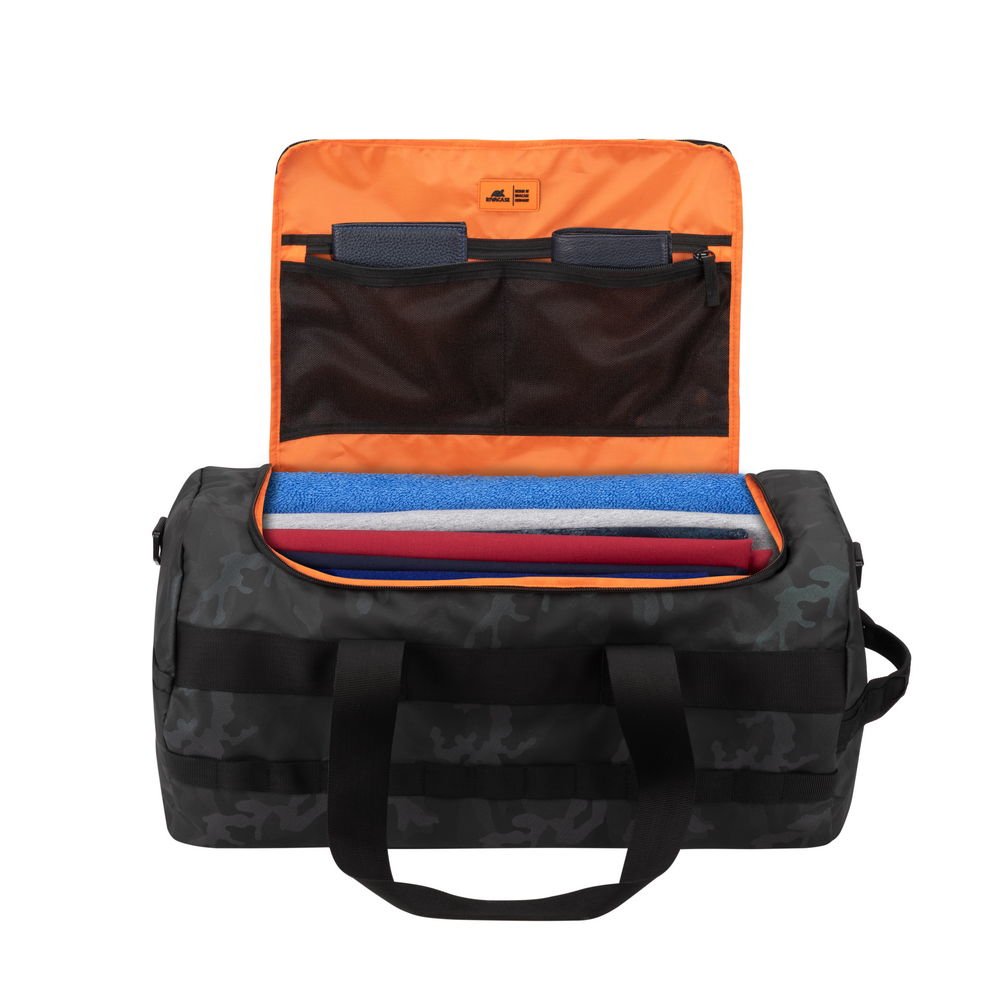 Rivacase Sherwood Bolso De Lona 50 L Poliéster, Poliuretano Camuflaje Gris Camo 7642