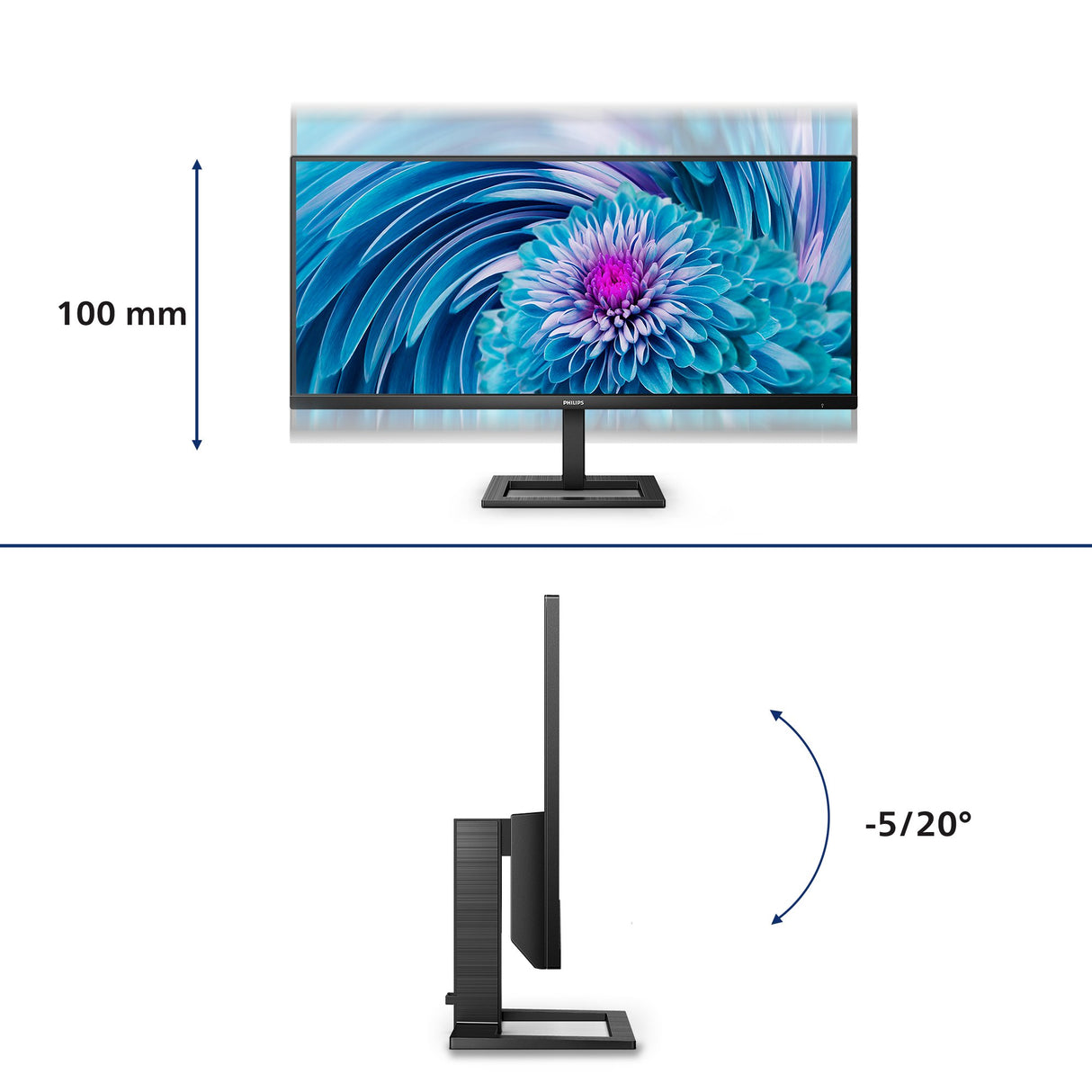 EAN 8721038003352 - Philips E Line 346E2LAE/23 pantalla para PC 86,4 cm (34") 3440 x 1440 Pixeles Wide Quad HD LCD Negro imagen 3