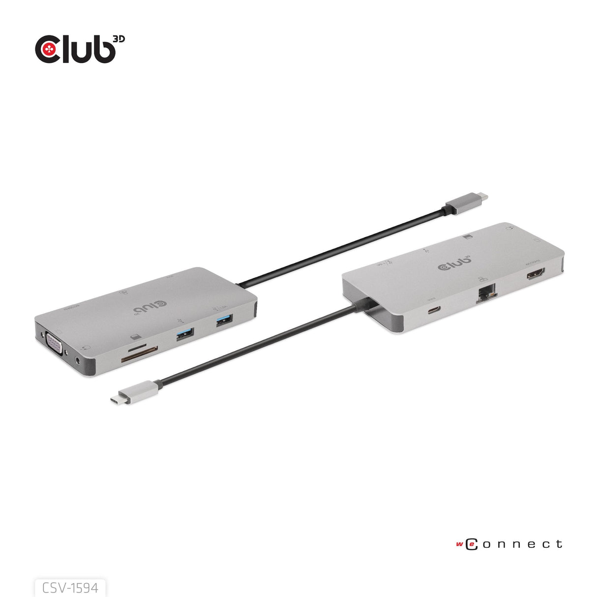 Club3d Usb-9-In1-Hub Usb-C > Hdmi/Vga/2xusb/Usb-C/Rj45/Sd Retail