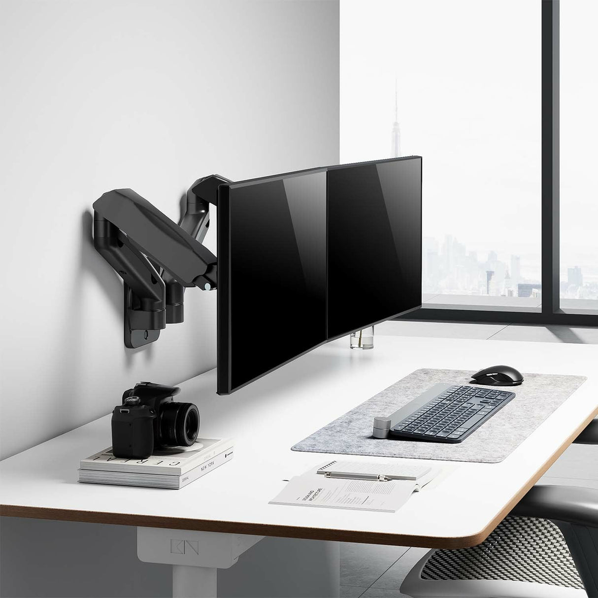 Aisens Soporte De Pared Pro Contrapeso Giratorio E Inclinable Para Monitor/Tv 9kg (3 Pivotes - 2 Brazos) De 17-32 -