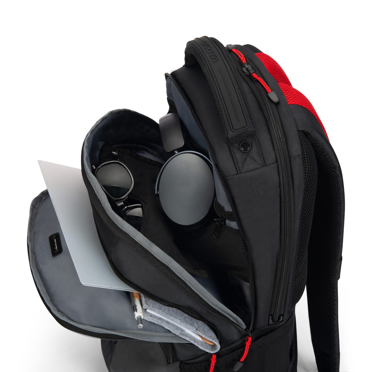 EAN 7640239422179 - DICOTA D32119-RPET mochila Mochila informal Negro, Rojo Poliéster, Tereftalato de polietileno reciclado ( imagen 7