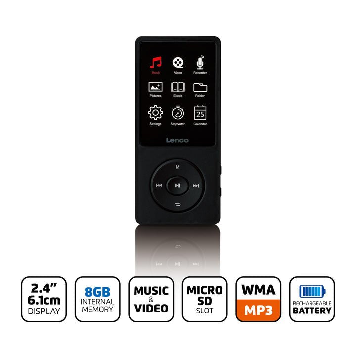 EAN 8711902080978 - Lenco Xemio-669BK Reproductor de MP3 8 GB Negro imagen 3