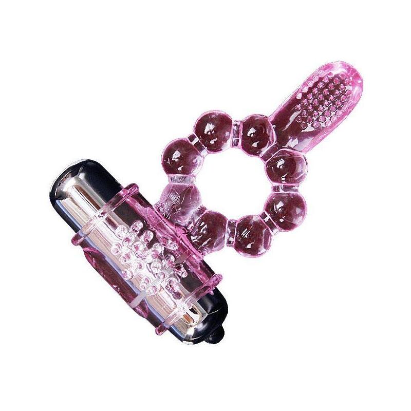 Baile - Anillo Silicona 10 Ritmos Lengua Con Vibracion Rosa