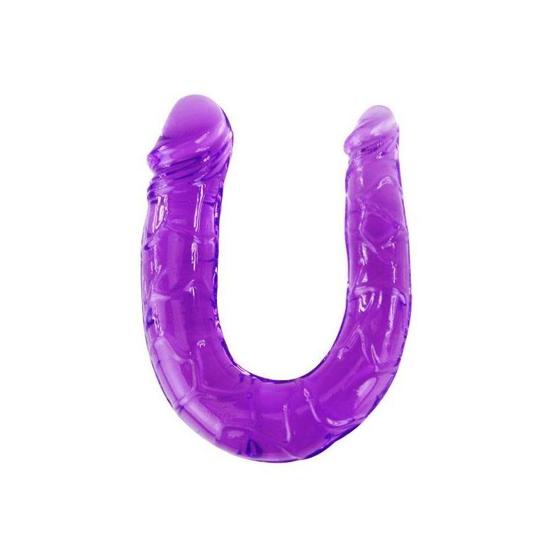 Baile - Dildo Doble En Gelatina Flexible Lila