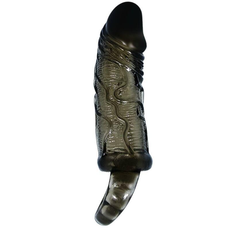 Baile - Funda Extensora Pene Con Strap Para Testículos Negro 13.5 Cm