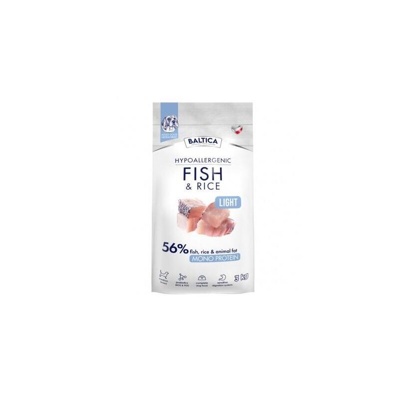 Baltica Nutraceutic Hypoallergenic Fish & Rice Light M 3kg