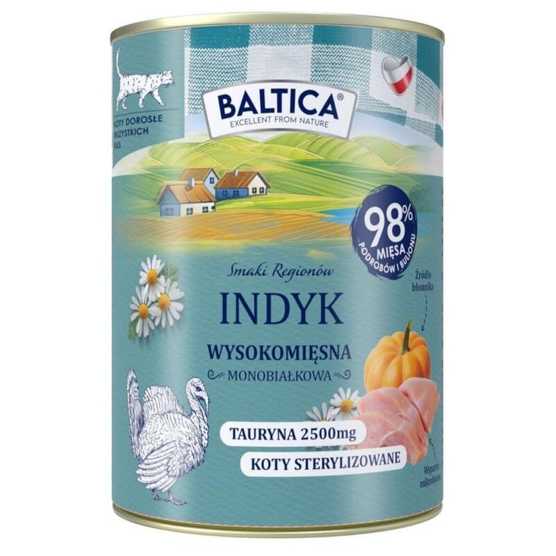 Baltica Smaki Regionów Turkey Mono - Comida Húmeda Para Gatos - 400g