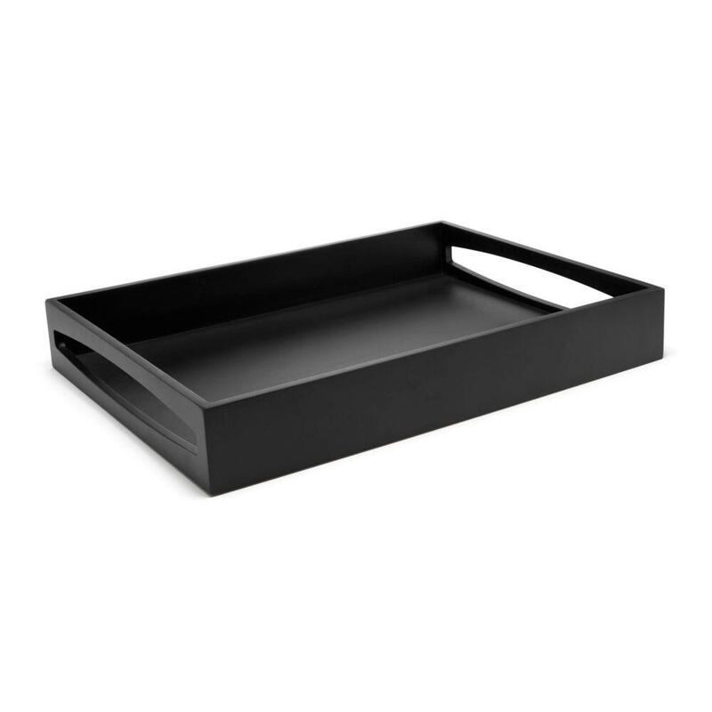Bandeja Leopold Vienna Negra 300x400x60mm Madera Lv618000