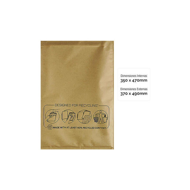 Bankers Box Pack De 50 Bolsas De Burbujas Acolchada - Medida 350x470mm - Burbujas Internas Para Amortiguacion - Ideal