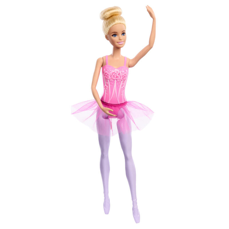 Barbie Muñeca Bailarina De Ballet Rubia Articulada Con Tutú Rosa Y Moño (Mattel Hrg34)