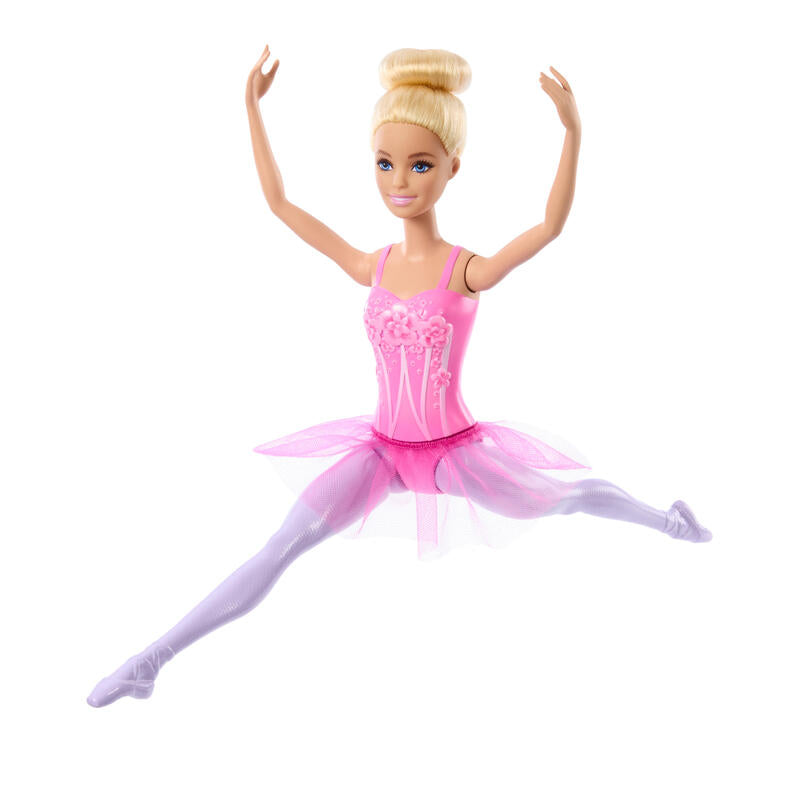 Barbie Muñeca Bailarina De Ballet Rubia Articulada Con Tutú Rosa Y Moño (Mattel Hrg34)