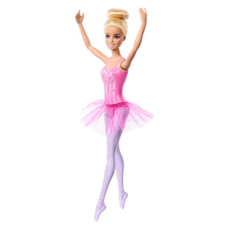 Barbie Muñeca Bailarina De Ballet Rubia Articulada Con Tutú Rosa Y Moño (Mattel Hrg34)
