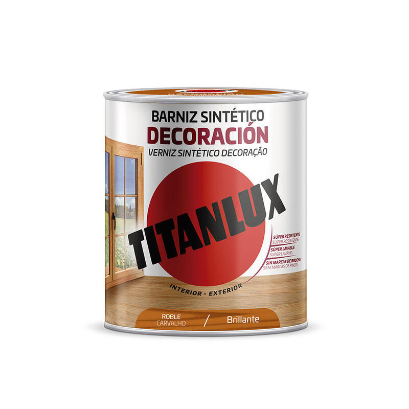 Barniz Sintético Decoración Roble Brillante 250 Ml