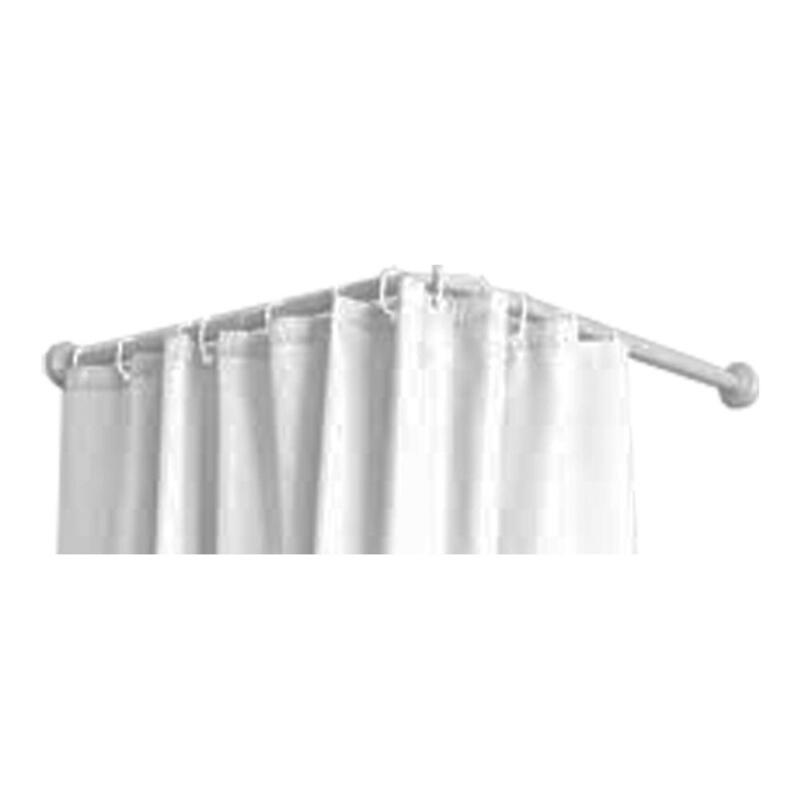 Barra De Cortina Curva Blanca 80x80cm Edm