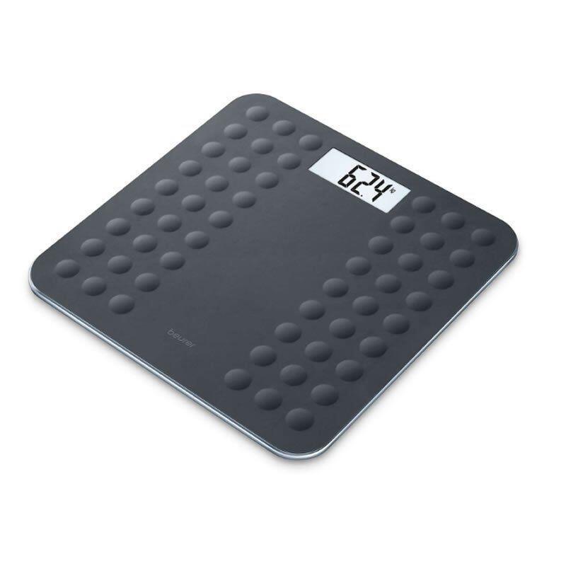 Báscula De Baño Beurer Gs-300 Black Vidrio De Seguridad Con Superficie Antideslizante Pantalla Lcd Hasta 180kg Precisión 100g