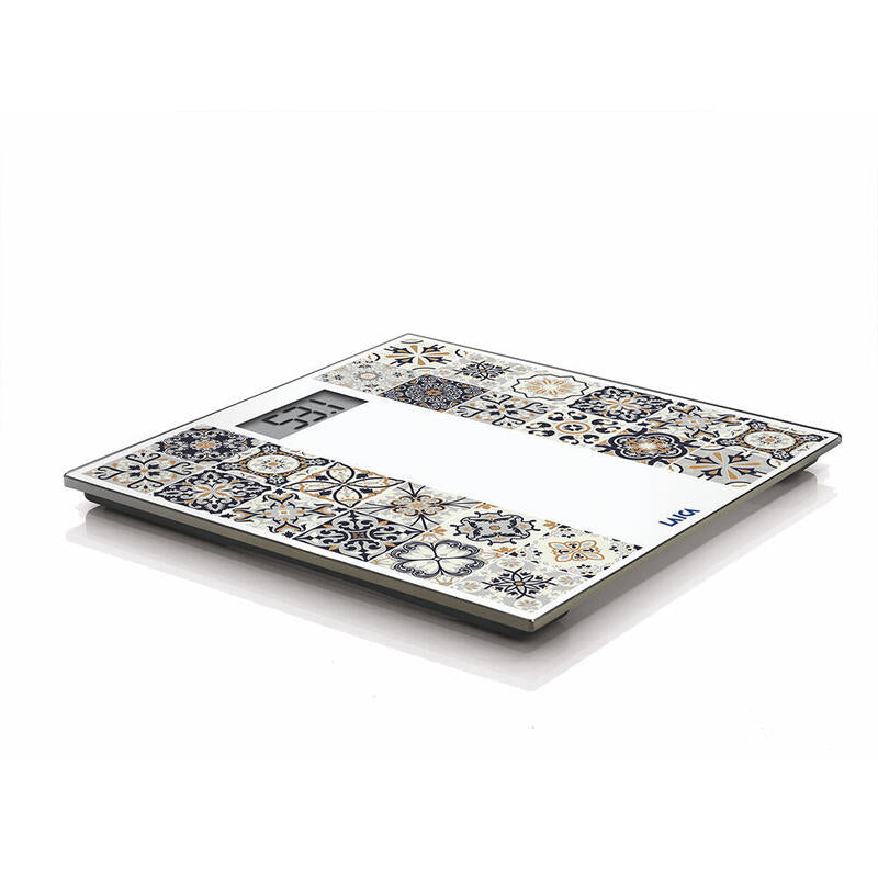 Báscula De Baño Electrónica Con Batería Recargable Cárga Máxima 180 Kg Modelo Estampado Marrón