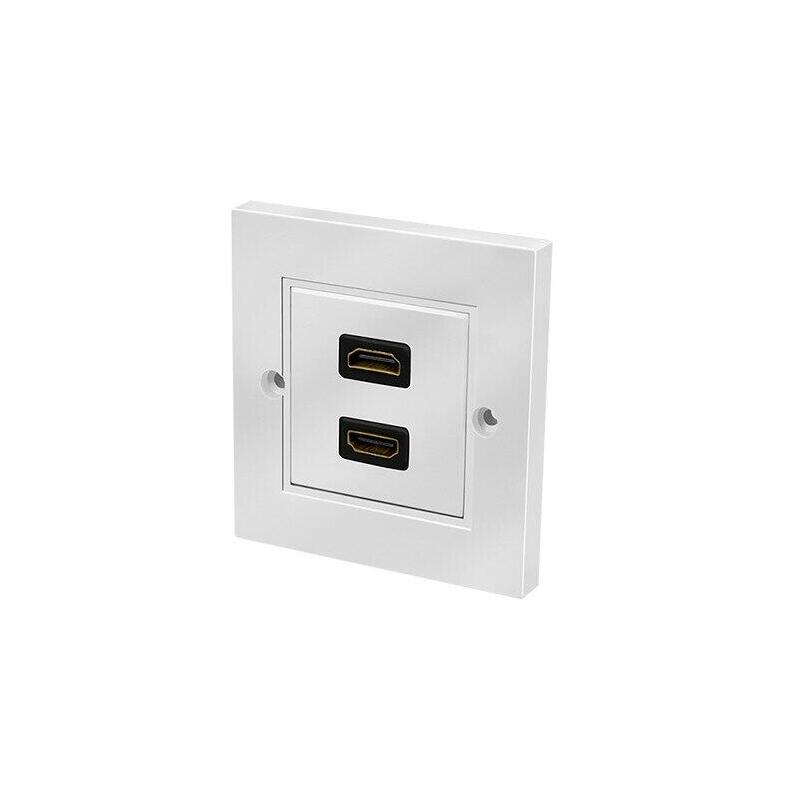 Base De Enchufe Logilink 2 Hdmi Blanco