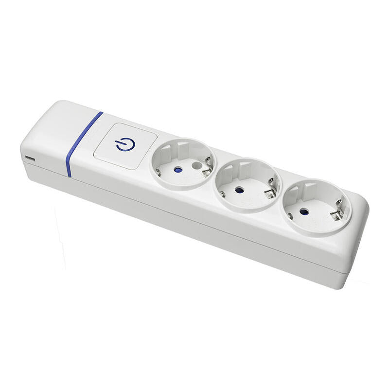 Base Múltiple 3 Tomas T/Tl Con Interruptor Luminoso 8003pil Solera