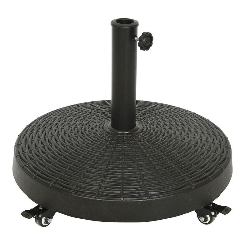 Base Para Parasol Con Ruedas Color Negro Diámetro 52cm 841097