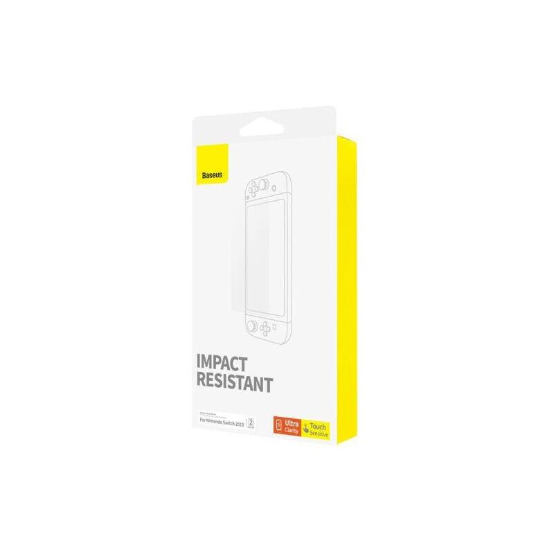 Baseus Crystal Tempered Glass For Nintendo Switch 2019 With Mounting Kit, Transparent (P6001205k201-00)