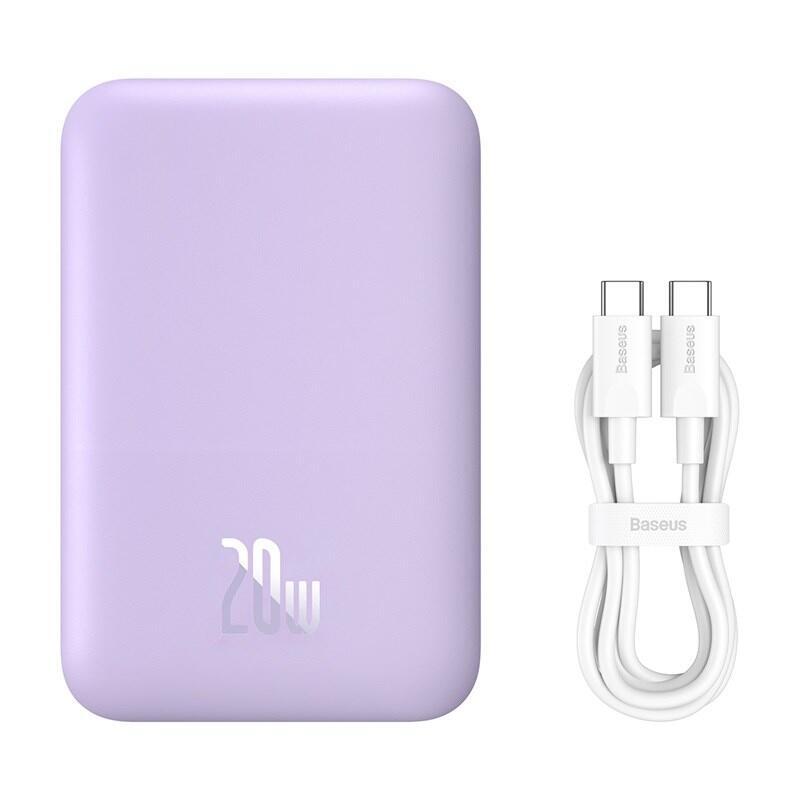 Baseus Magnetic Mini 6000mah 20w Magsafe Fioletowy
