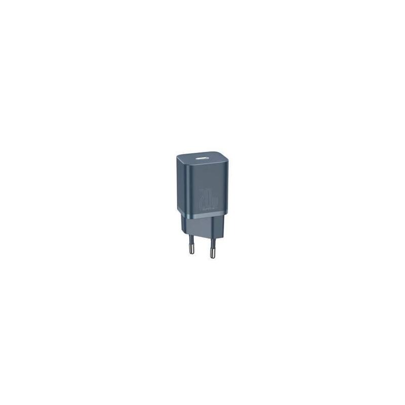 Baseus Travel Charger Set Super Si 1c Qc (With Simple Wisdom Cable Type-C To Lightning 1m) 20w Eu Blue (Tzccsup-B03)
