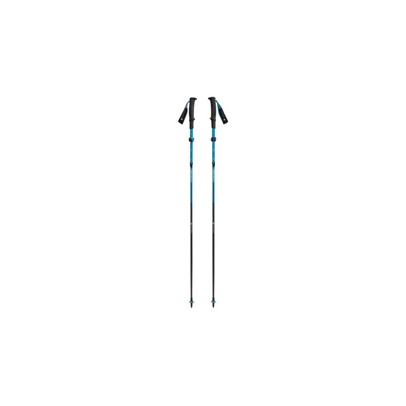 Bastones De Trekking Black Diamond Distance Carbon Flz, Equipamiento De Fitness Antracita/Azul, 1 Par, 125-140 Cm Bd11255540071401
