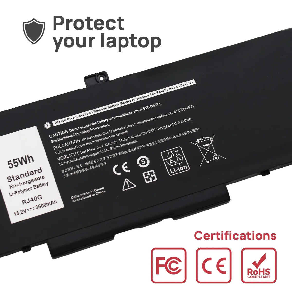 Batería Para Portátil Dell Latitude 5420 5520 Precision 3560 Series | Rj40G 55Wh