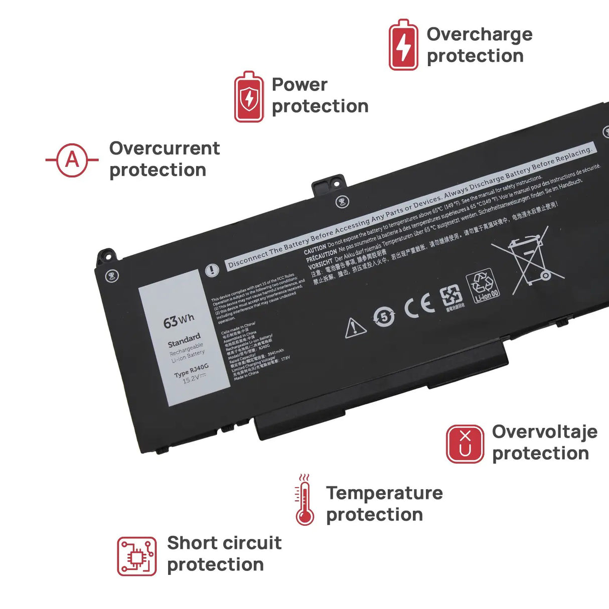 Batería Para Portátil Dell Latitude 5420 5520 Precision 3560 Series | Rj40G