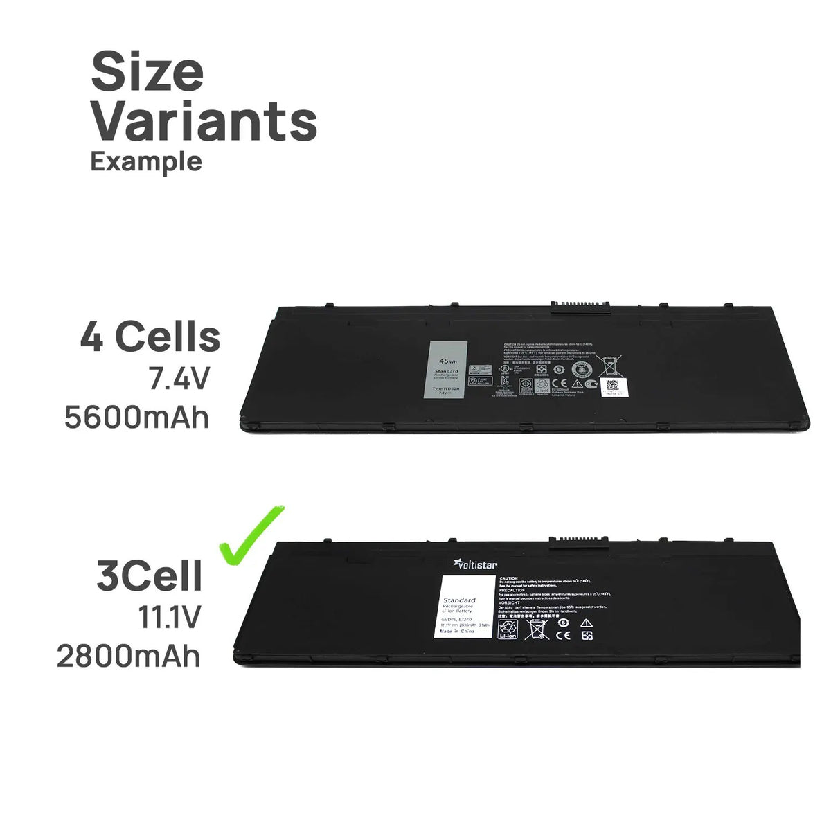Batería Para Portátil Dell Latitude E7240 E7250 Wd52H Vfv59 Kwffn F3G33 Gvd76 11.1V