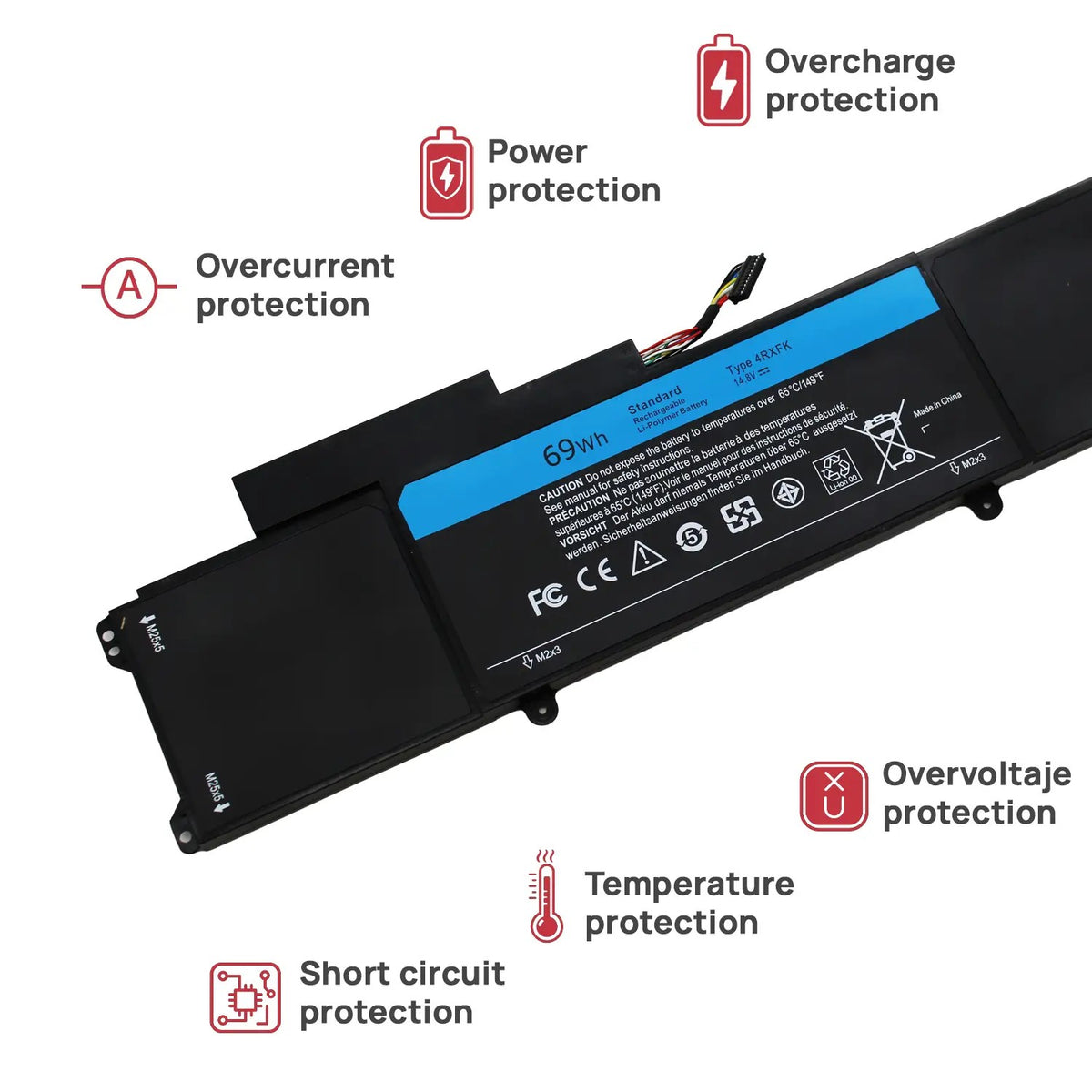 Bateria 4Rxfk Para Portatil Dell Ultrabook Xps 14 L421 L142X
