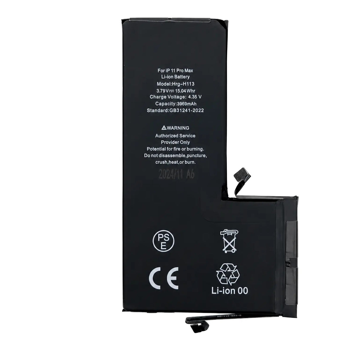 Batería Para Iphone 11 Pro Max | 3969Mah - Oem | Interna Repuesto | Adhesivo Preinstalado | Con Flex | Alta Capacidad
