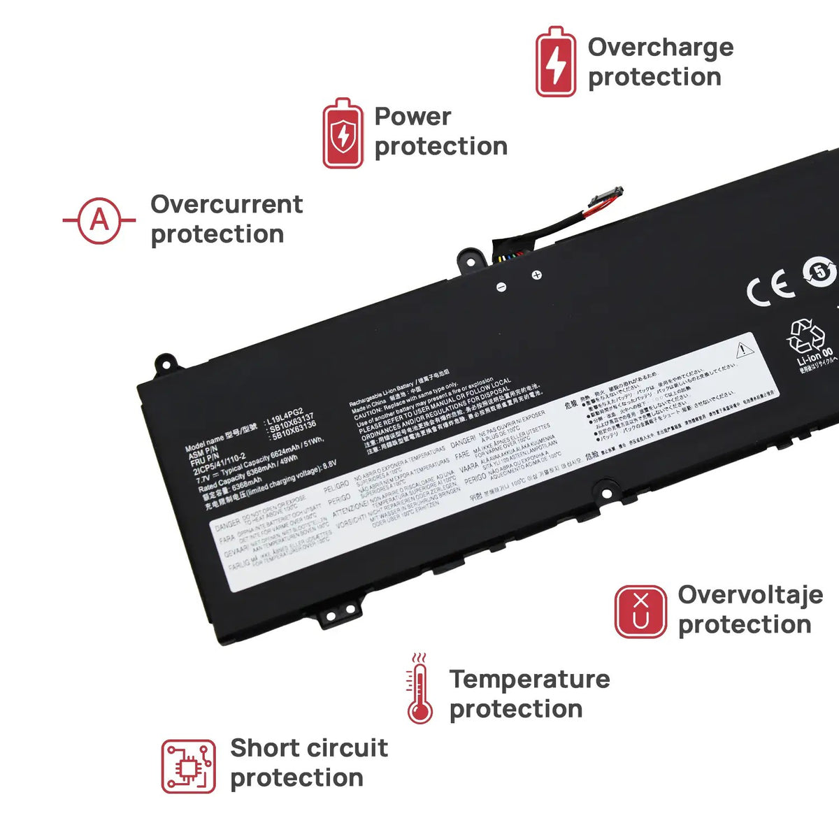 Bateria L19M4Pg2 Para Portatil Lenovo Ideapad Flex 5 Cb-13Iml05 Thinkpad C13 Yoga G1