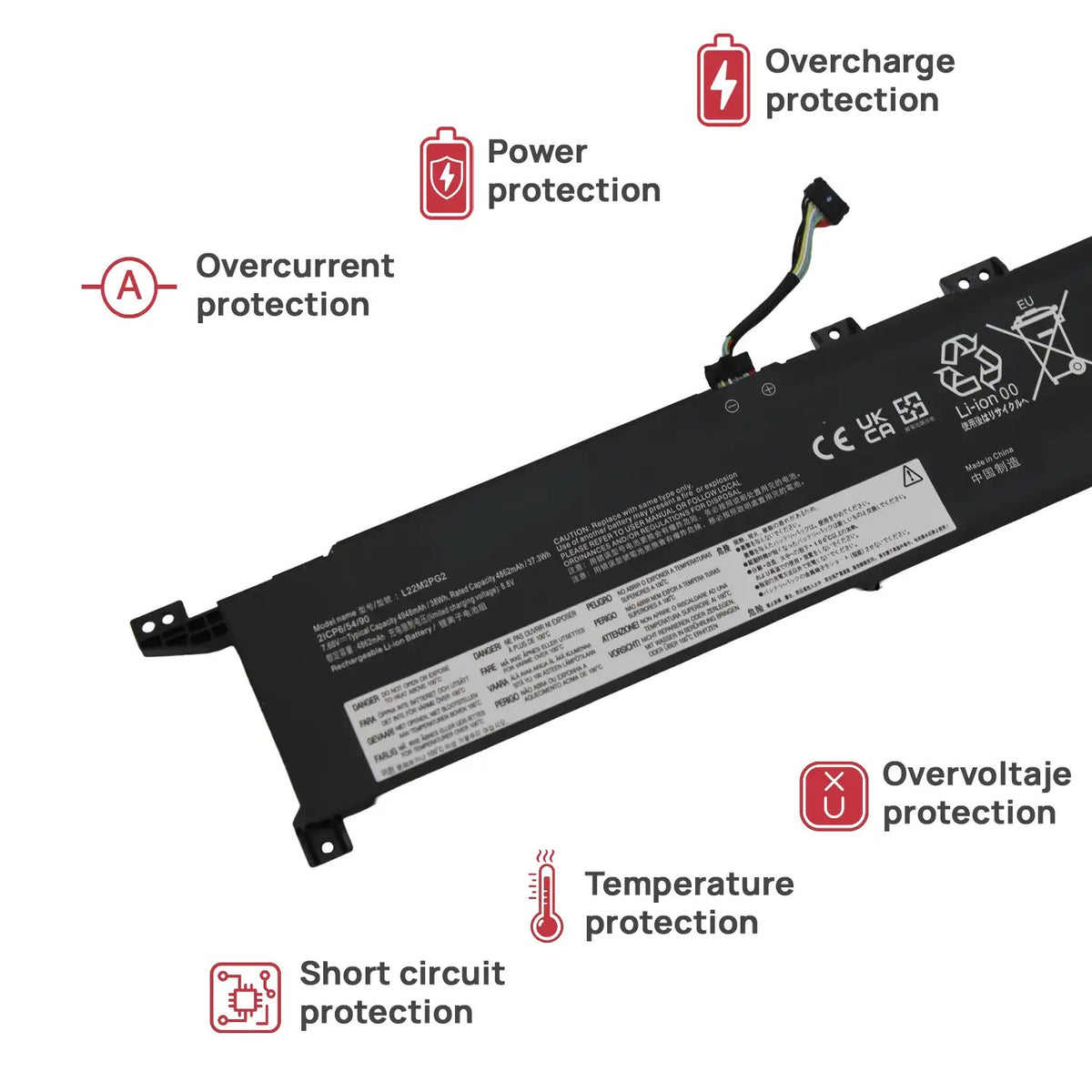 Bateria L22D2Pg2 Para Portatil Lenovo V14-G4 V15-G4
