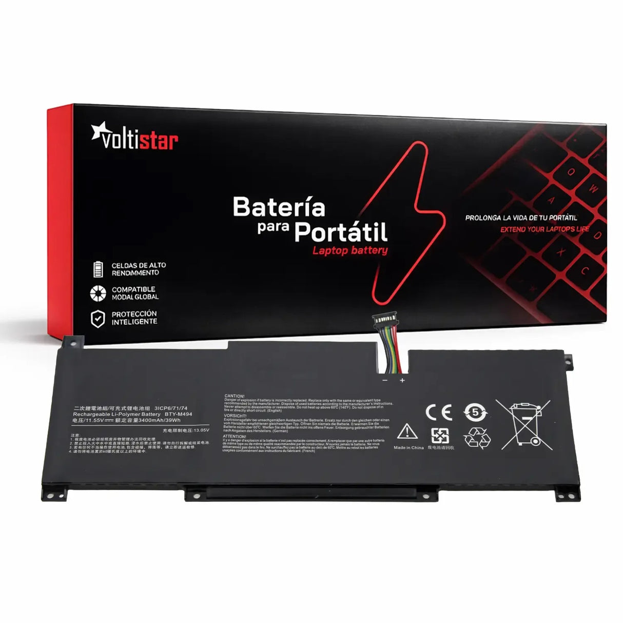 Batería Para Portátil Msi Bty-M494 Ms-14C1 Ms-14D Ms-1551 Ms-1562