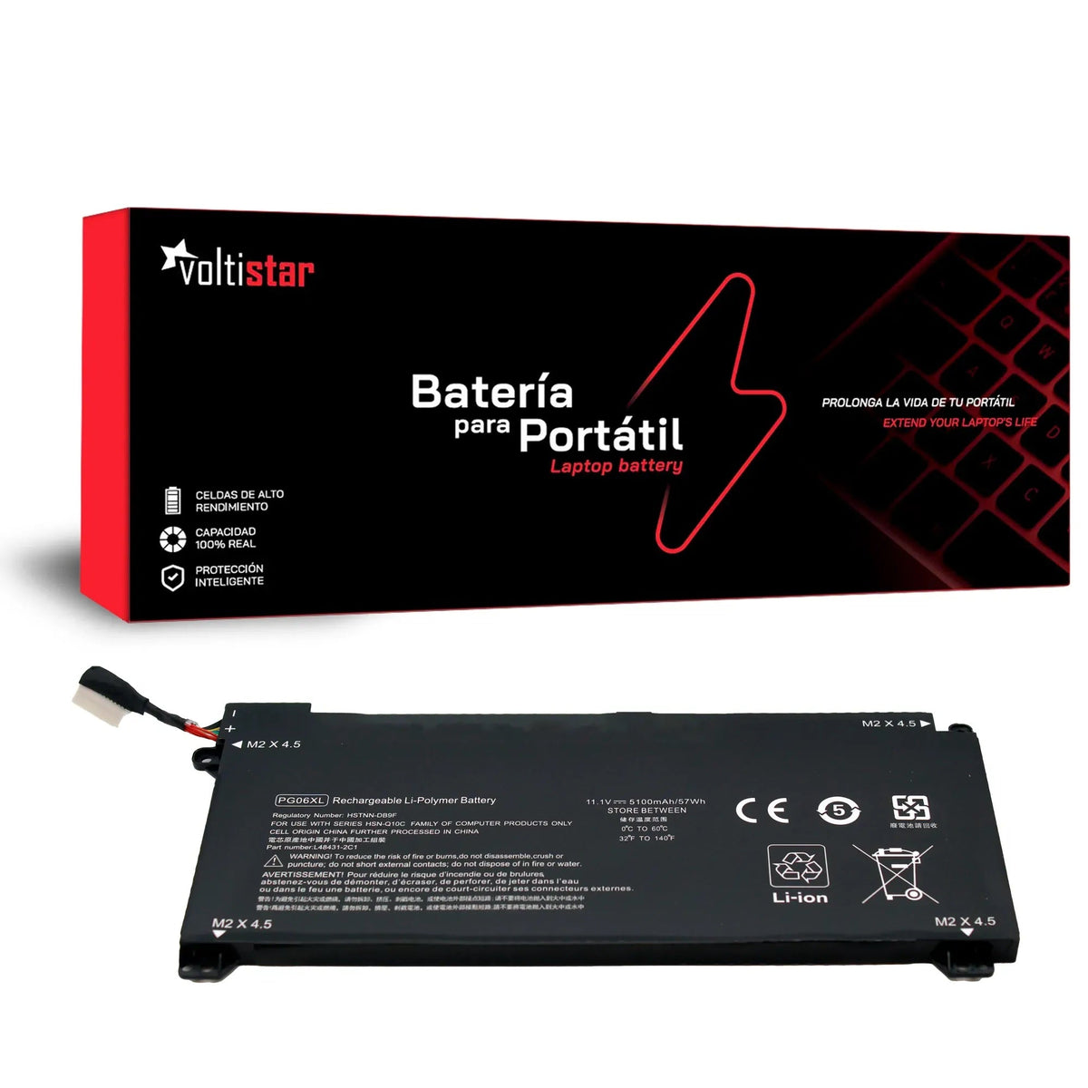 Batería Para Portátil Hp Omen 15-Dh Pg06Xl