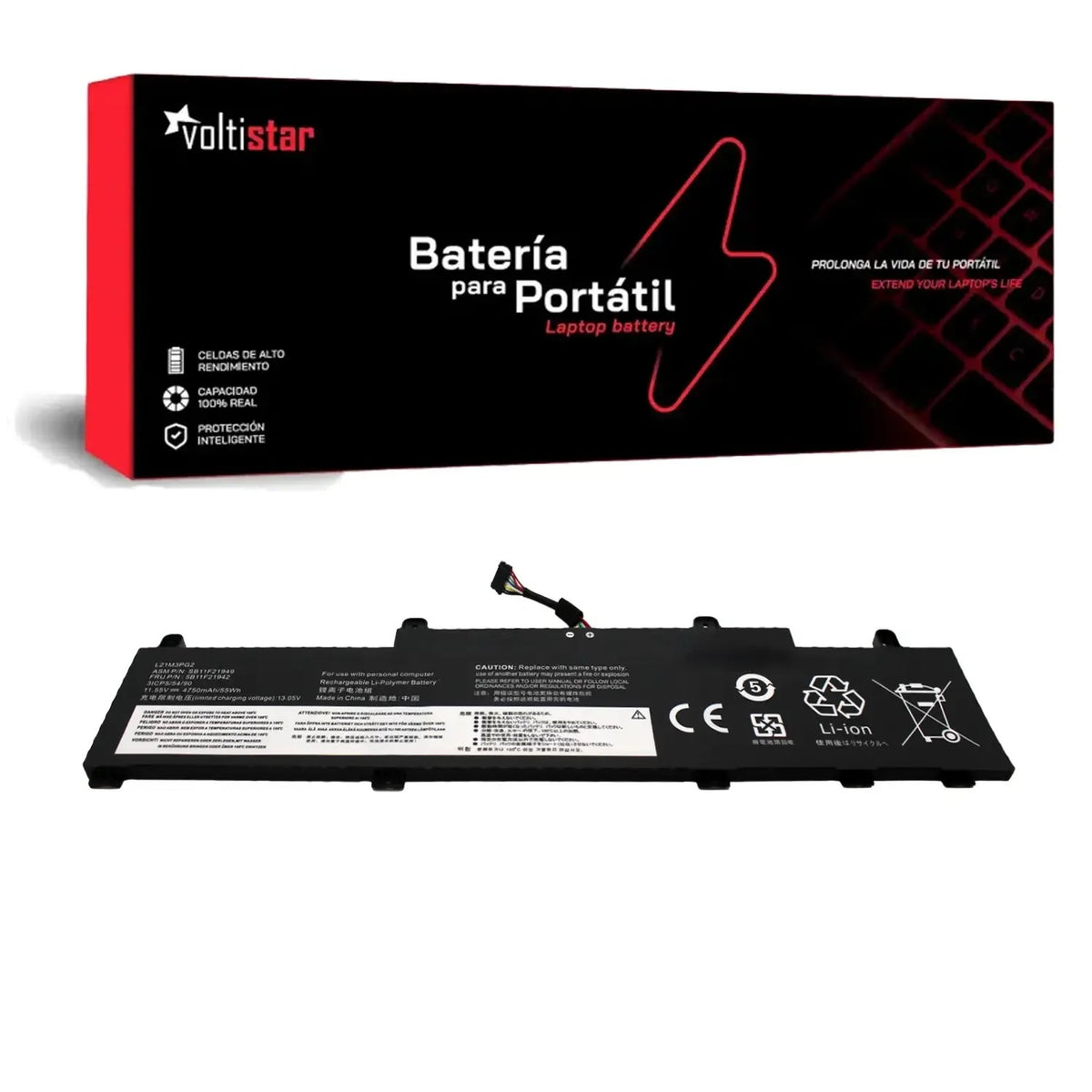 Batería Para Portátil Lenovo Thinkpad C14 Series L21M3Pg2-68-3S1P