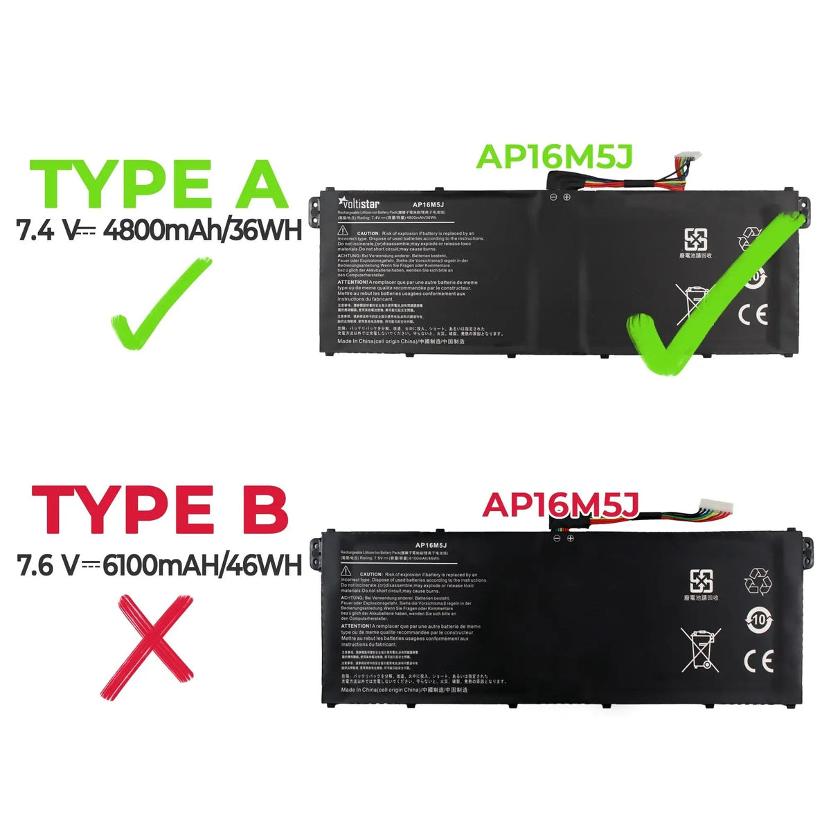 Batería Para Portátil Acer Aspire Chromebook 5-531 Ac5-531 5-531P Ac5-531P 5-311 Ac5-311 5-311P Ac5-311P 5-571 810 7.4V 4800Mah