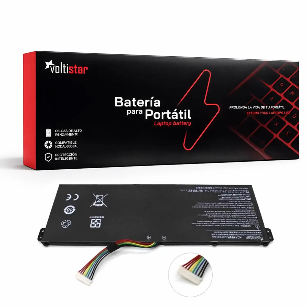 Batería Para Portátil Acer Aspire V3-371 Ac14B13J Ac14B18J Ac14B18K 11.4V 3600Mah
