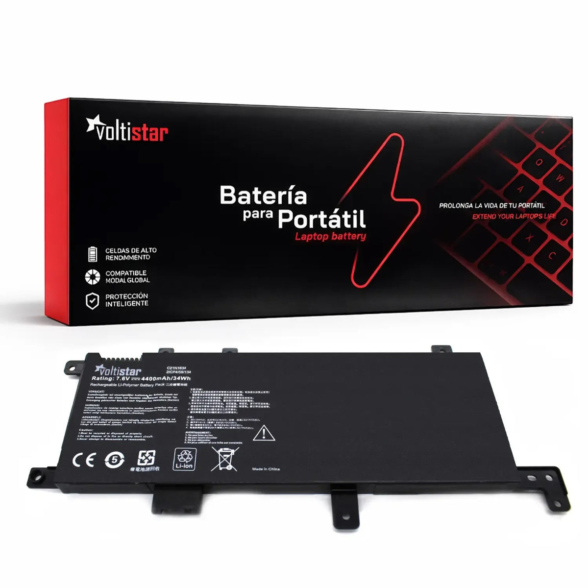 Batería Para Portátil Asus Vivobook R542Ur X542U Fl5900L C21N1634