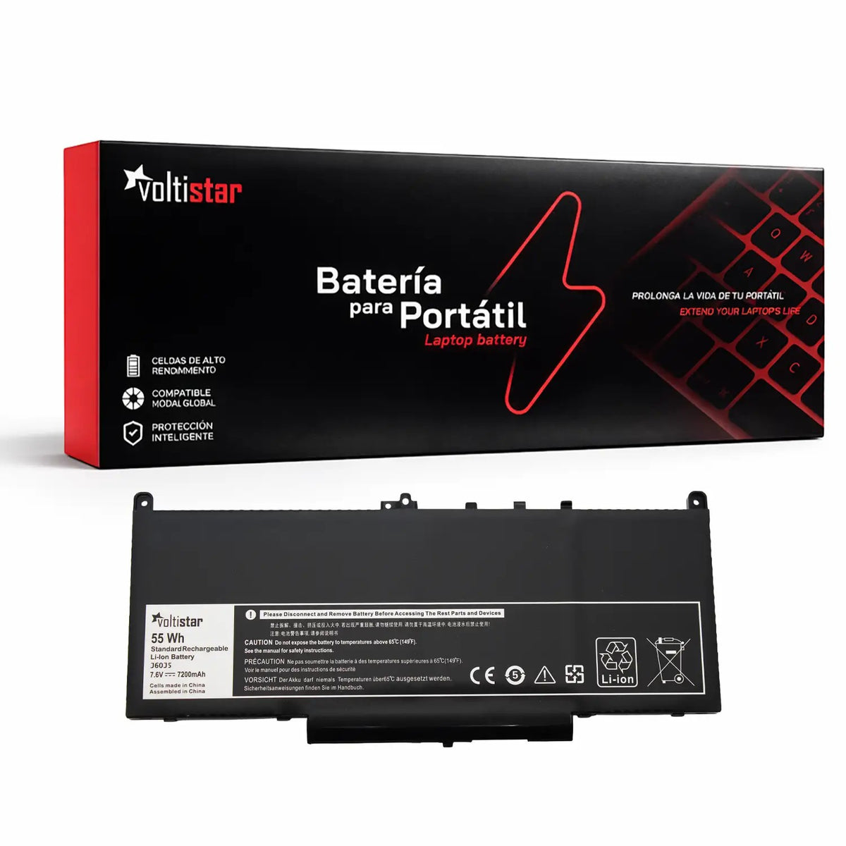 Batería Para Portátil Dell Latitude E7270 E7470 Series R1V85 451-Bbsx Mc34Y