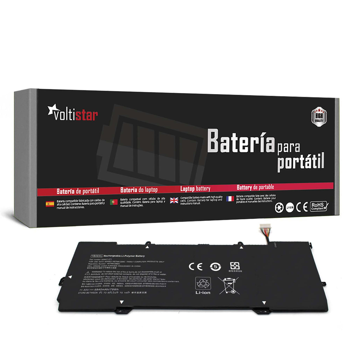 Batería Para Portátil Hp Spectre X360 15-Ch 15-Ch010Tx | Yb06Xl