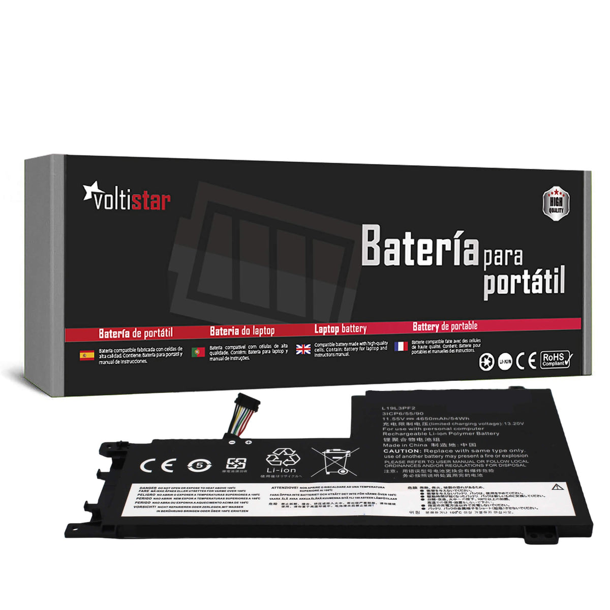 Batería Para Portátil Lenovo Ideapad 5 15Ial7 (82Sf) L19D3Pf3 L19M3Pf6 Type A